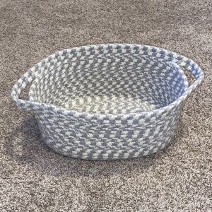 Gray and White Basket